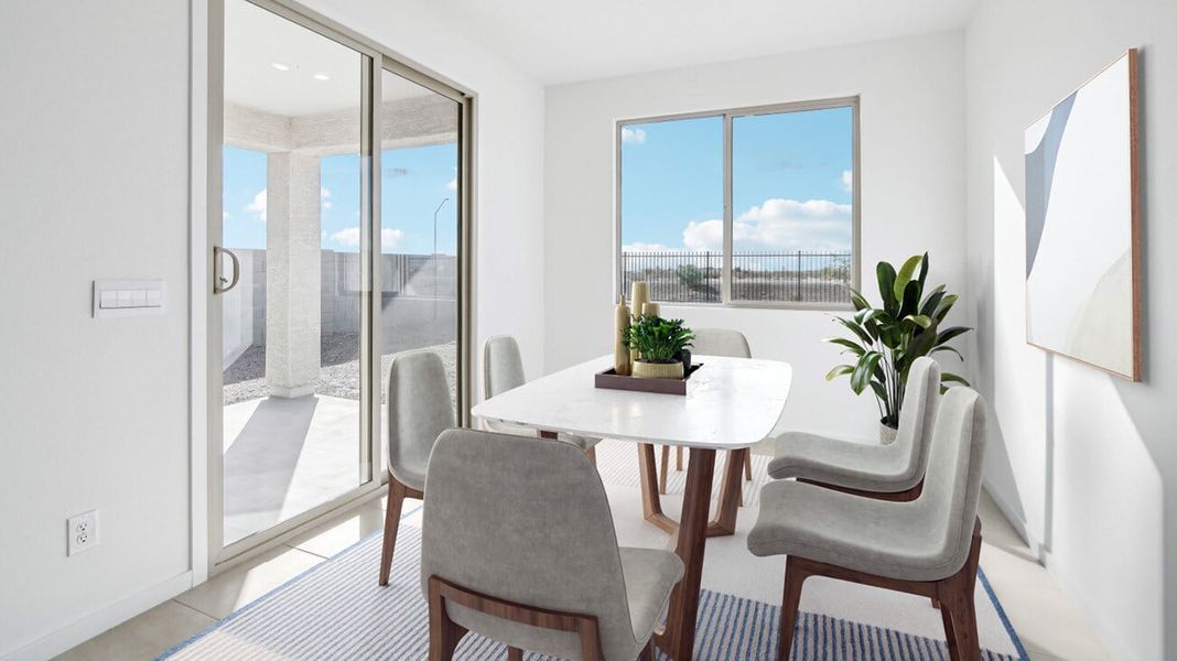 Representative furnished interior of a home built from the 3502 by Risewell Homes in Mason Ranch II, Surprise (Image 4).