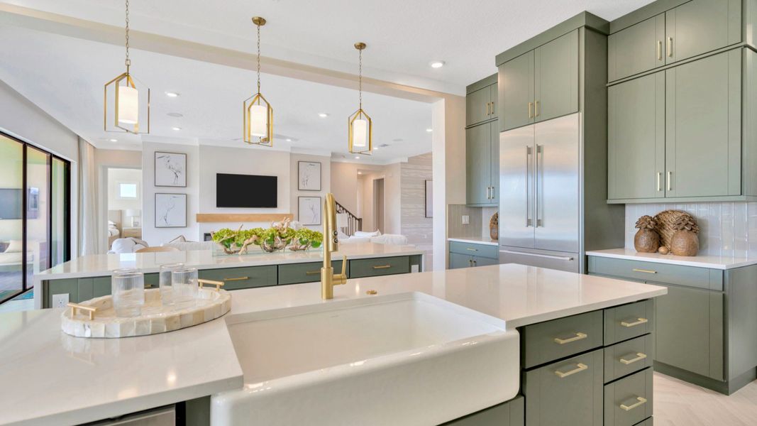 The Kitchen of another Grand Sabal Model which is available at Serengeti.