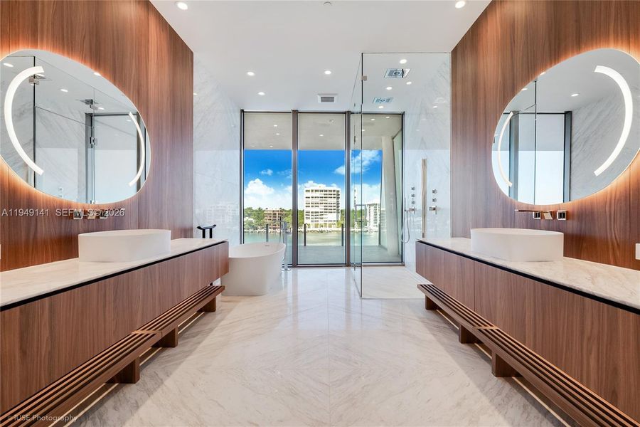 Furnished interior view inside a new home in , Miami (Image 8).