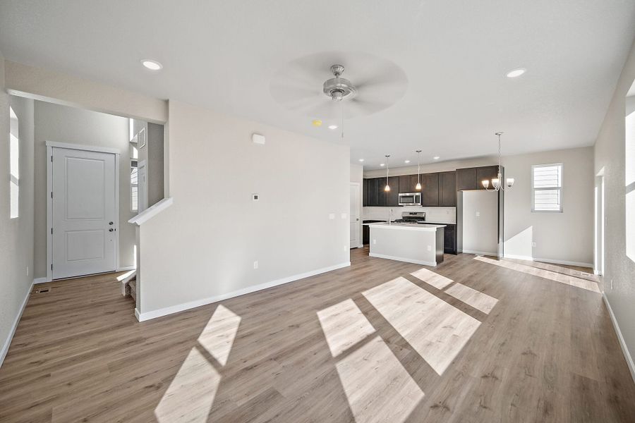 Spacious, unfurnished interior of a new home in Ridge at Lorson Ranch, Colorado Springs (Image 23).