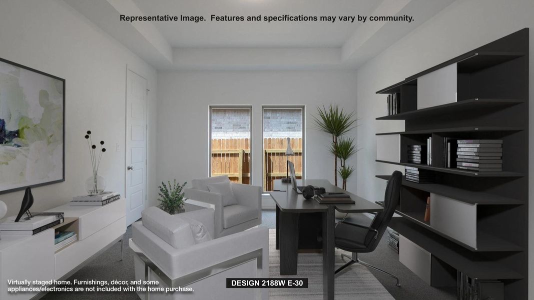 Furnished interior view inside a new home in Harvest Green 45', Richmond (Image 7). Furnished interior view inside a new home in Harvest Green 45', Richmond (Image 7).