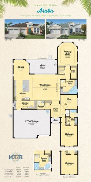 2D floor plan layout for the Aruba by Minto Communities in Latitude Margaritaville Hilton Head, Hardeeville, SC (Image 2). 2D floor plan layout for the Aruba by Minto Communities in Latitude Margaritaville Hilton Head, Hardeeville, SC (Image 2).