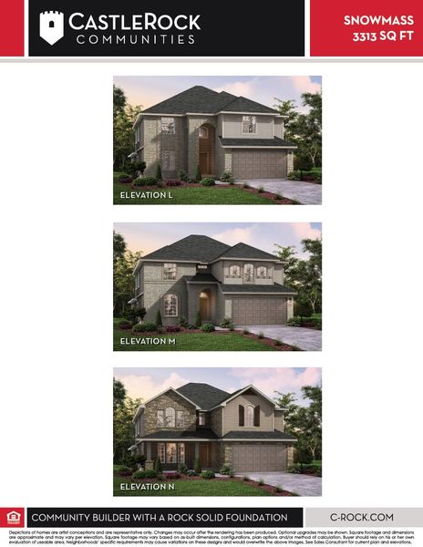 Representative exterior photo of a completed home built from the Snowmass by CastleRock Communities in Newport, Crosby, TX (Image 47).