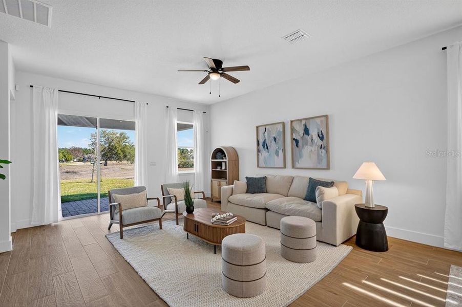 Furnished interior view inside a new home in Gray Hawk at Hole Two, Daytona Beach (Image 18).