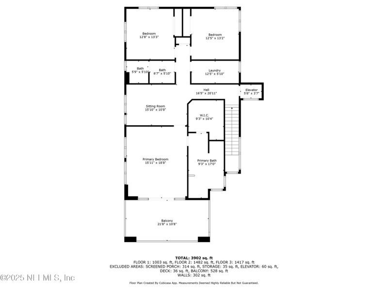 2D floor plan layout of this home in , Ponte Vedra Beach, FL (Image 4).