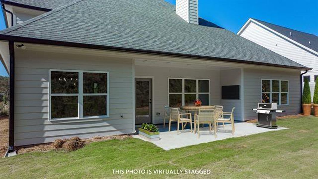 Exterior details and patio area of a home in , Greensboro (Image 4). Exterior details and patio area of a home in , Greensboro (Image 4).