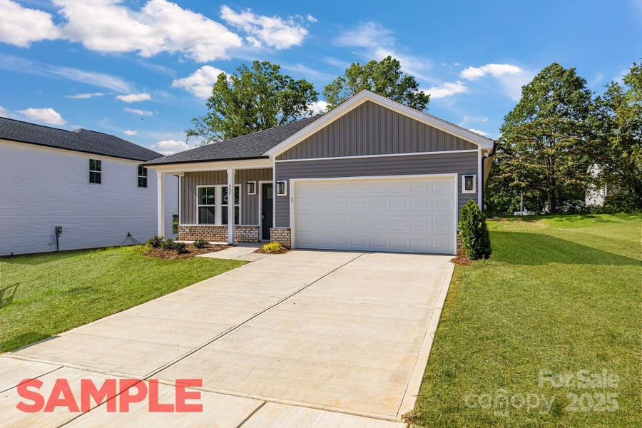 Front exterior of a new home in , Kannapolis, NC, highlighting curb appeal (Image 14).