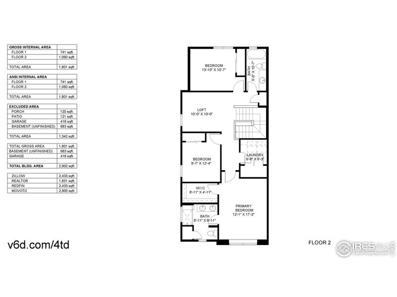 2D floor plan layout of this home in , Commerce City, CO (Image 6).