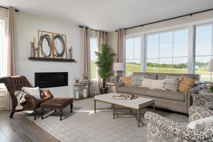 Representative furnished interior of a home built from the Parker by Keystone Custom Homes in Windermere Farms, Waxhaw (Image 6).