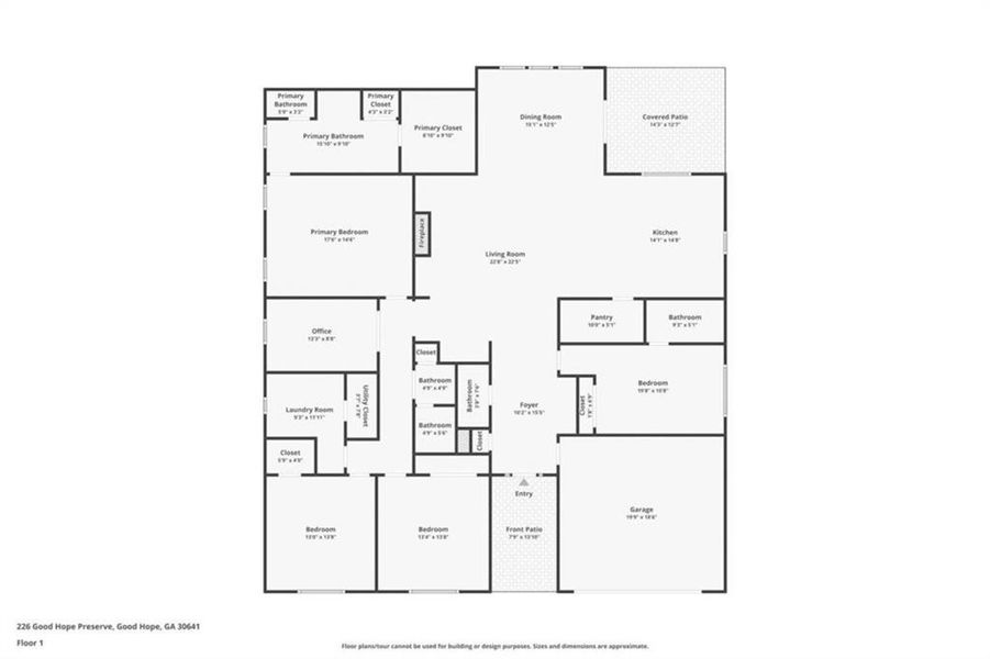 2D floor plan layout of this home in , Good Hope, GA (Image 5).