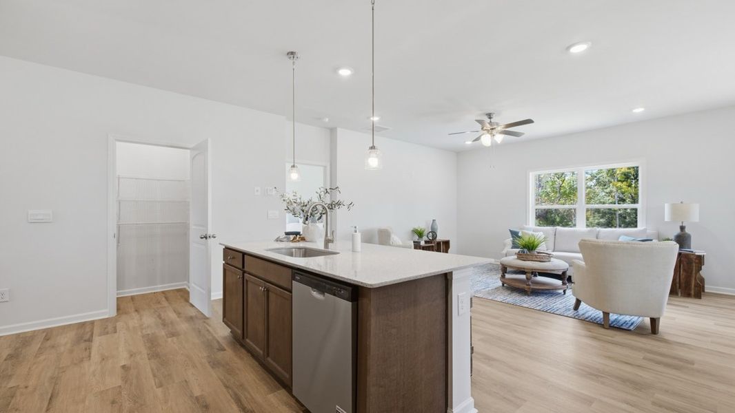Representative furnished interior of a home built from the Belfort by D.R. Horton in Hamptons at Riverwood North, Dallas (Image 10).