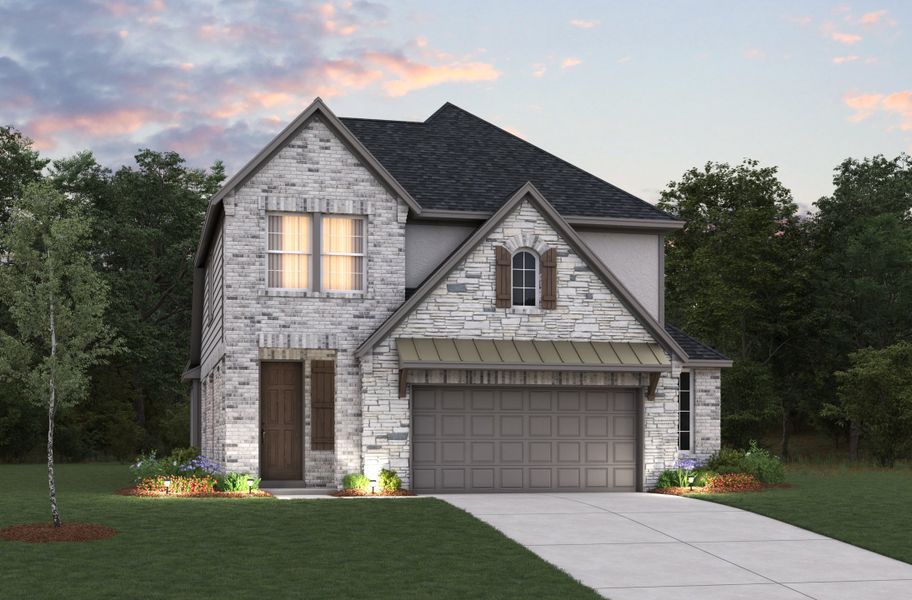 Representative exterior photo of a completed home built from the Sheffield by Beazer Homes in Arabella on the Prairie: Signature Collection, Richmond, TX (Image 1).