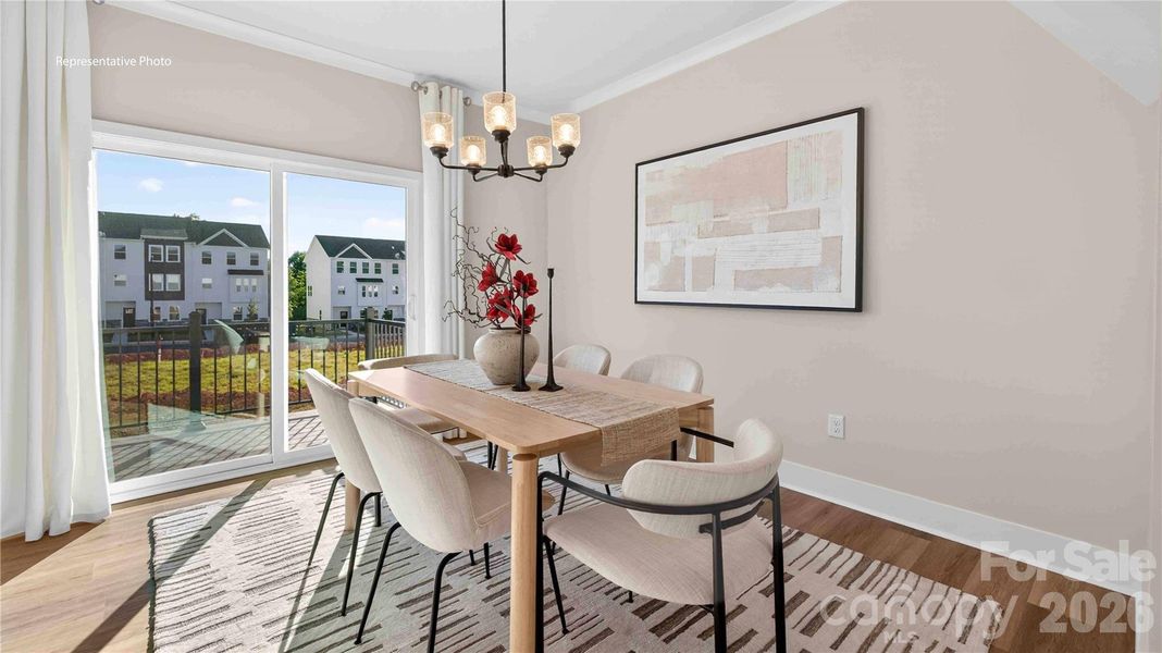 Furnished interior view inside a new home in The Townes at Lake Norman, Mooresville (Image 6).