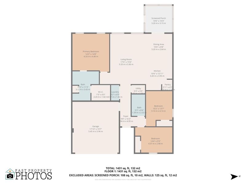 2D floor plan layout of this home in , Belle Glade, FL (Image 5).