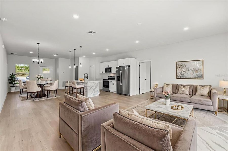 Furnished interior view inside a new home in , Ocala (Image 10).