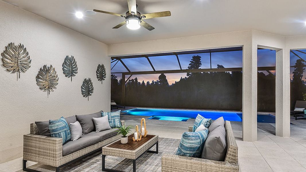 Representative furnished interior of a home built from the Pallazio by Taylor Morrison in Esplanade at Wiregrass Ranch, Wesley Chapel (Image 6).