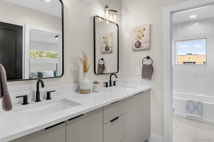 Furnished interior view inside a new home in , Denver (Image 18). Furnished interior view inside a new home in , Denver (Image 18).