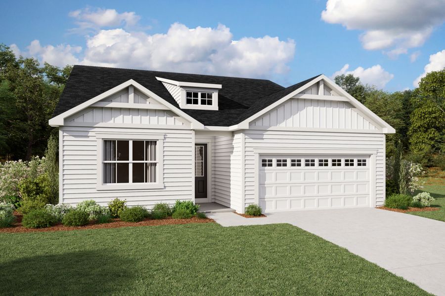 Representative exterior photo of a completed home built from the Glades by Mattamy Homes in Bloom, Fuquay Varina, NC (Image 20).