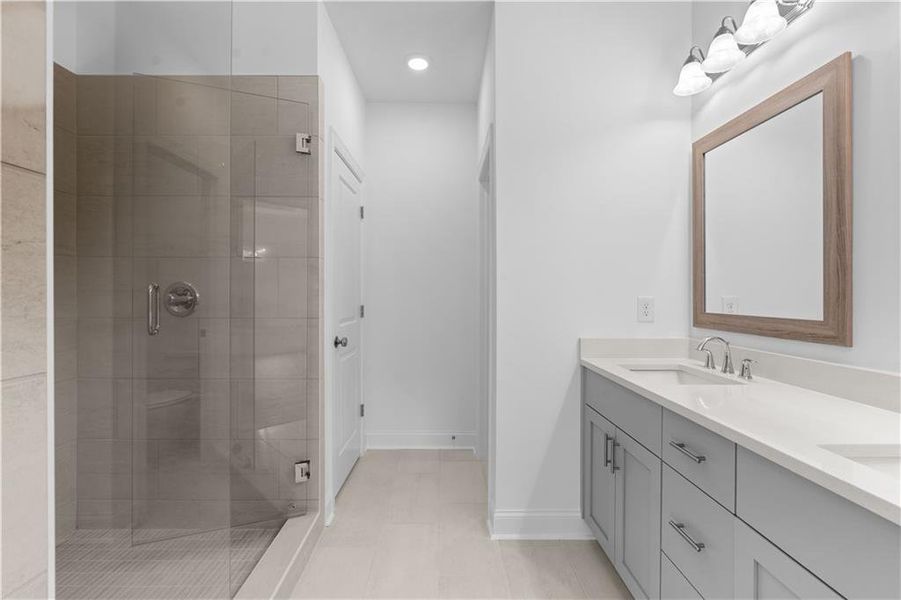 Furnished interior view inside a new home in Evanshire Townhomes, Duluth (Image 17).