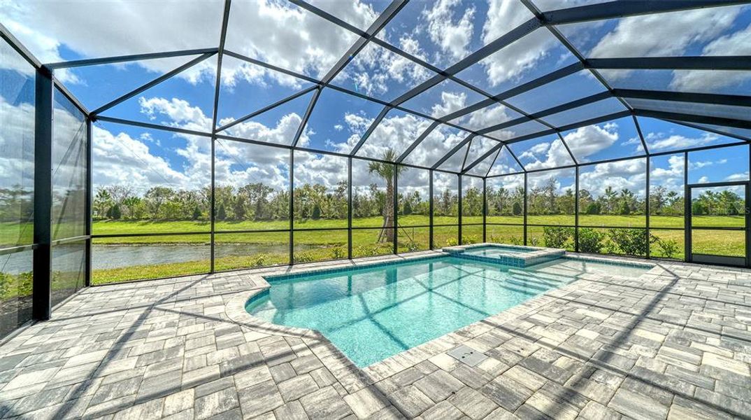 Exterior details and patio area of a home in Palm Grove, Lakewood Ranch (Image 24).