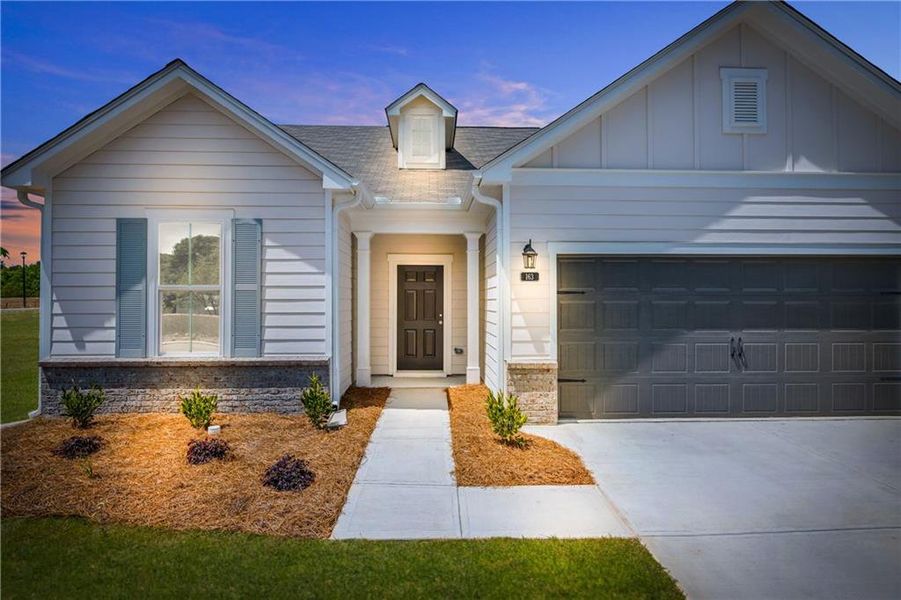 Front exterior of a new home in Three Rivers, Rome, GA, highlighting curb appeal (Image 21).