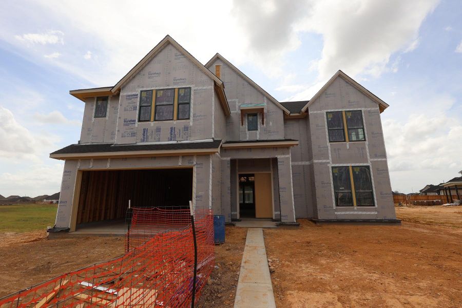 In-progress construction of a new home in Dunham Pointe, Cypress, TX (Image 9).