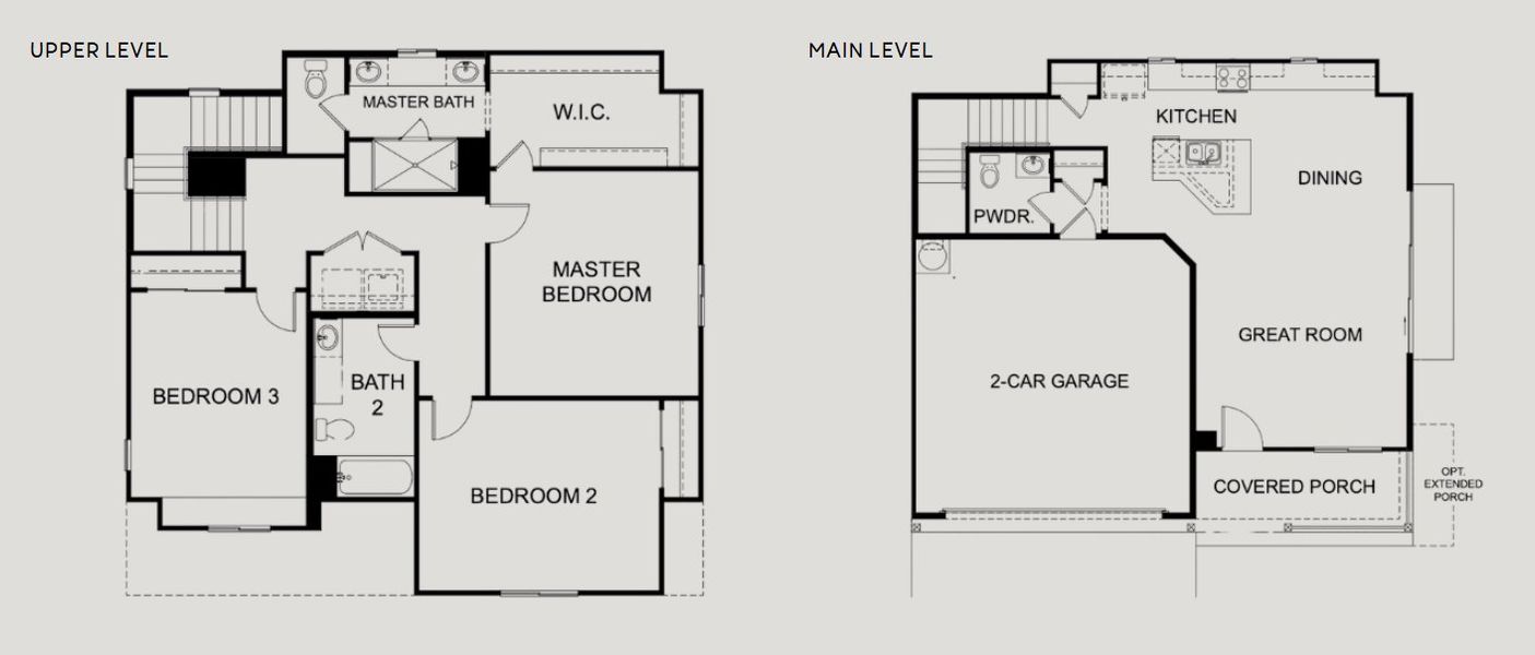 2D floor plan layout for the Windsor 3C by Encanto Living in Encanto at Bell Park, Phoenix, AZ (Image 2).