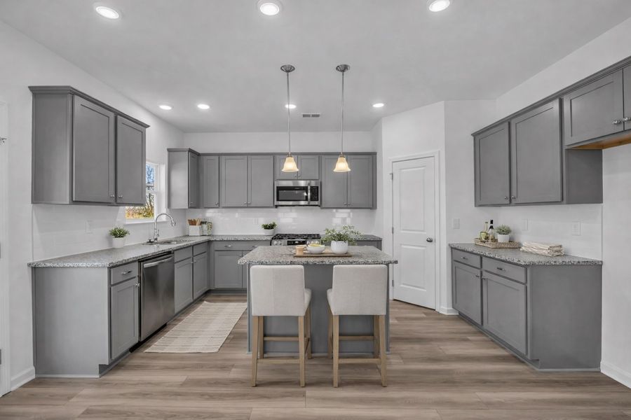 The McGinnis Kitchen Lightly Staged