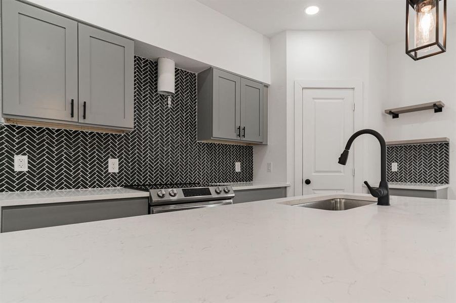 The venthood is in the process of being installed.