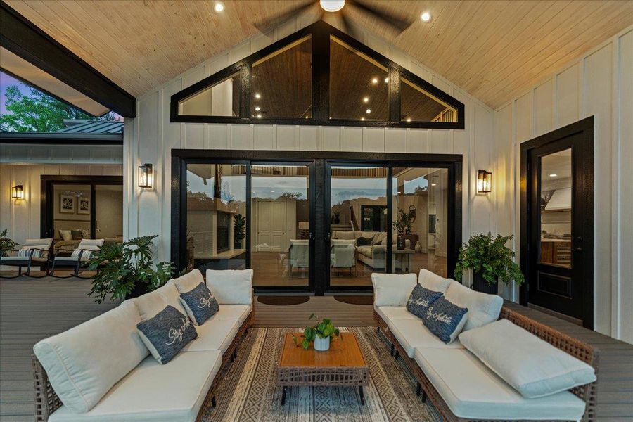 Exterior details and patio area of a home in , Wimberley (Image 20).