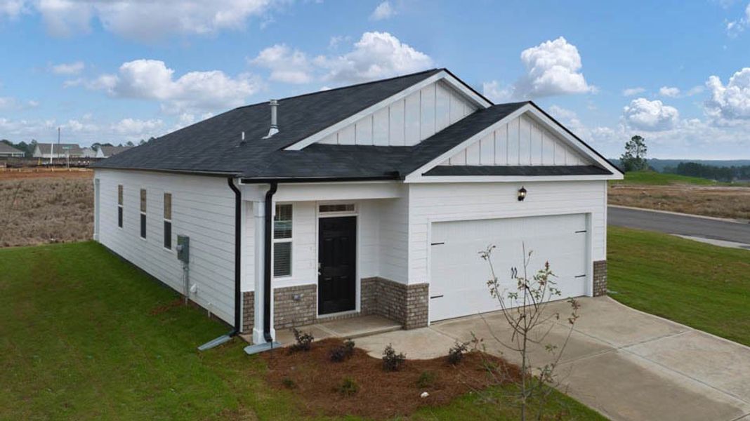 Representative exterior photo of a completed home built from the Burke by D.R. Horton in Estates at Deer Hollow, Grovetown, GA (Image 23).