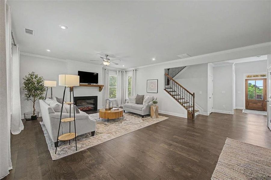 Furnished interior view inside a new home in The Estates at Hurricane Pointe, Douglasville (Image 17).