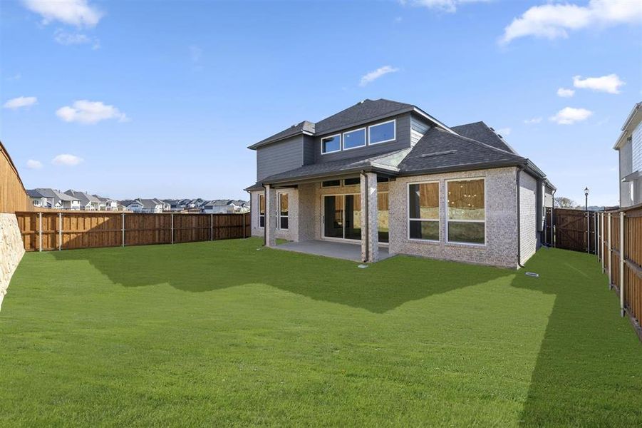 Exterior details and patio area of a home in Wellspring Estates, Celina (Image 26). Exterior details and patio area of a home in Wellspring Estates, Celina (Image 26).