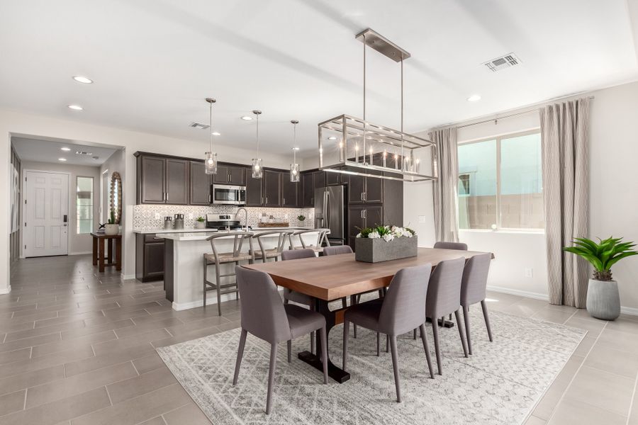 Representative furnished interior of a home built from the 40R1 by Taylor Morrison in Rancho Mercado, Surprise (Image 11).