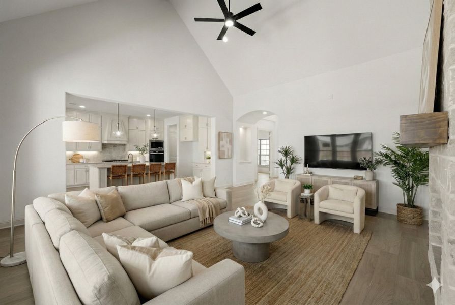 Furnished interior view inside a new home in Levante - 1 Acre Lots, Waxahachie (Image 7).