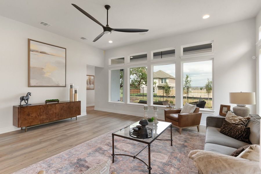 Furnished interior view inside a new home in The Colony- Pine Cove, Bastrop (Image 15).