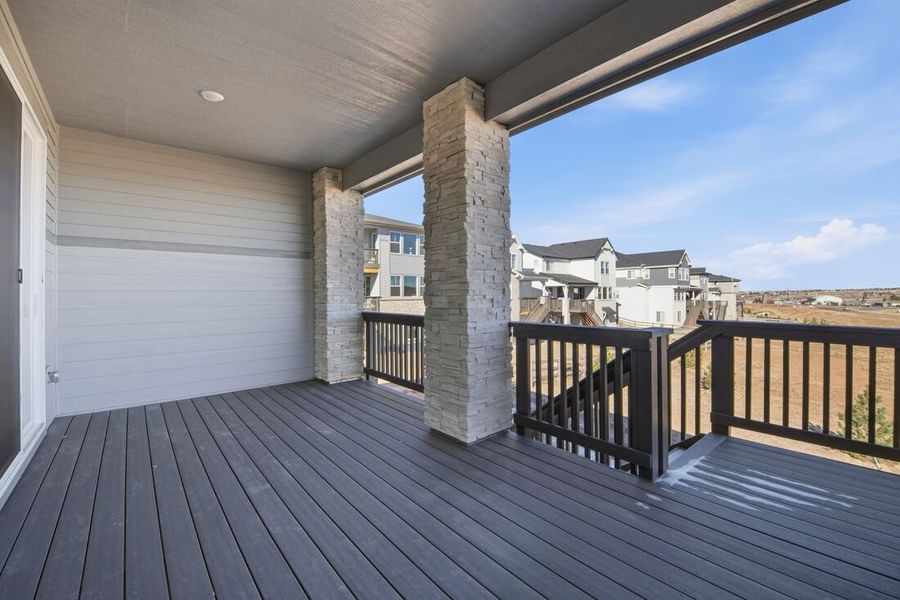 Exterior details and patio area of a home in Sterling Ranch Ascent Village, Littleton (Image 2). Exterior details and patio area of a home in Sterling Ranch Ascent Village, Littleton (Image 2).