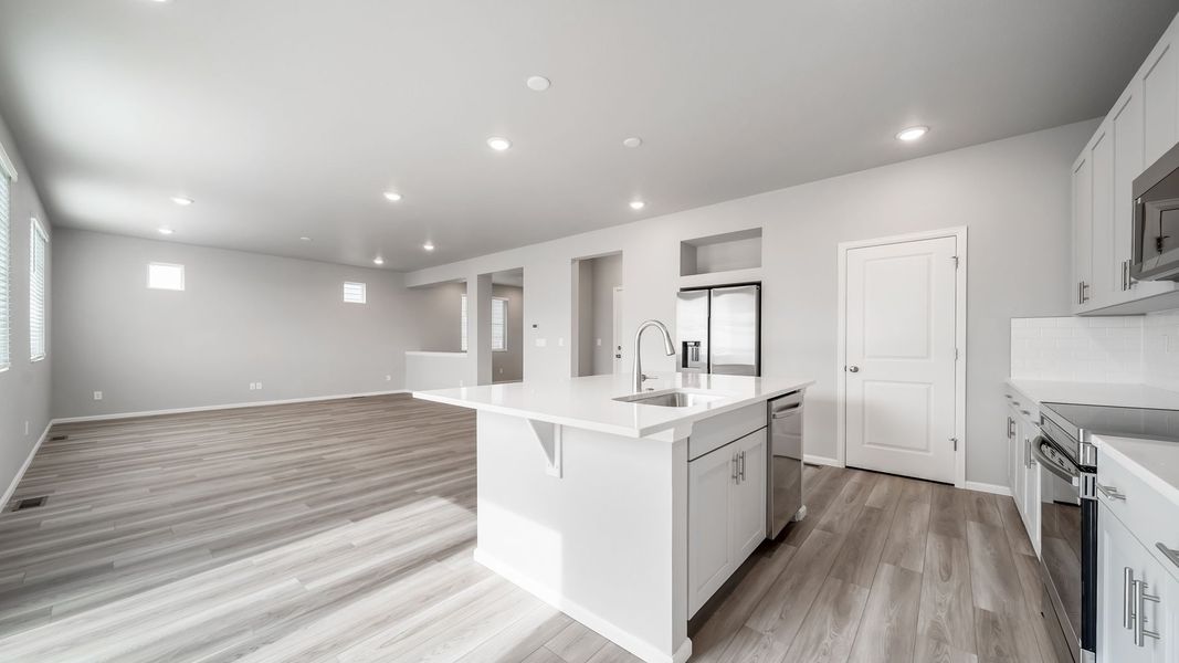 Furnished interior view inside a new home in Reunion, Commerce City (Image 11). Furnished interior view inside a new home in Reunion, Commerce City (Image 11).