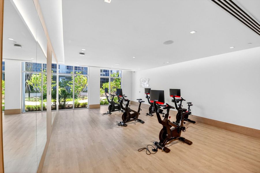 Amenities sixth floor spin room