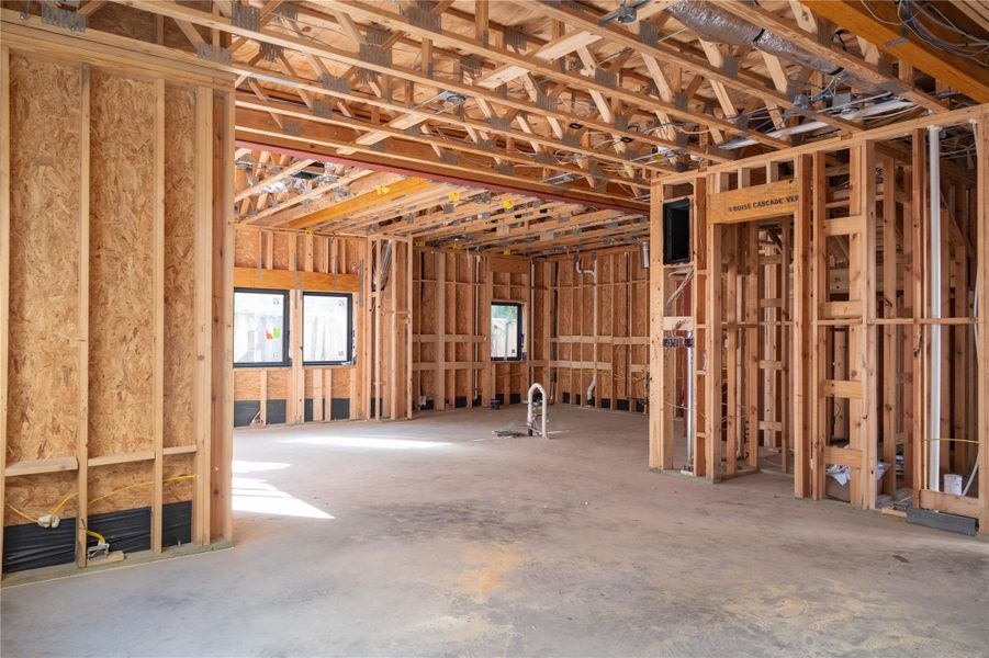 View from the Living Room towards the Kitchen of Units B & C