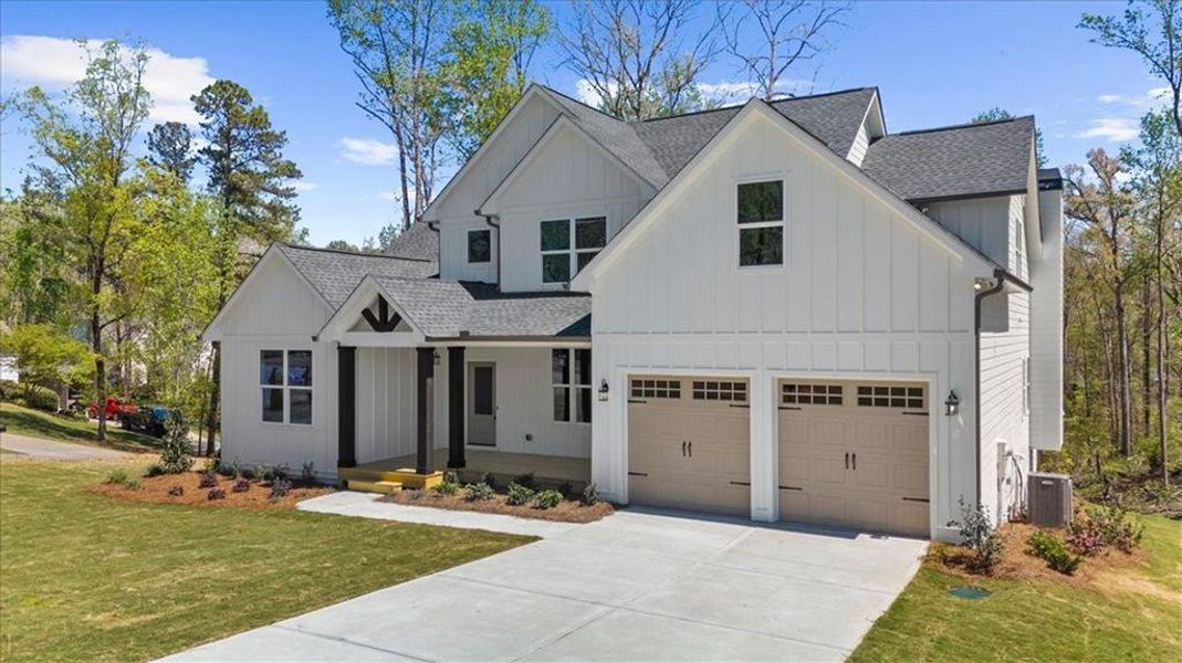 Front exterior of a new home in , Gainesville, GA, highlighting curb appeal (Image 29).
