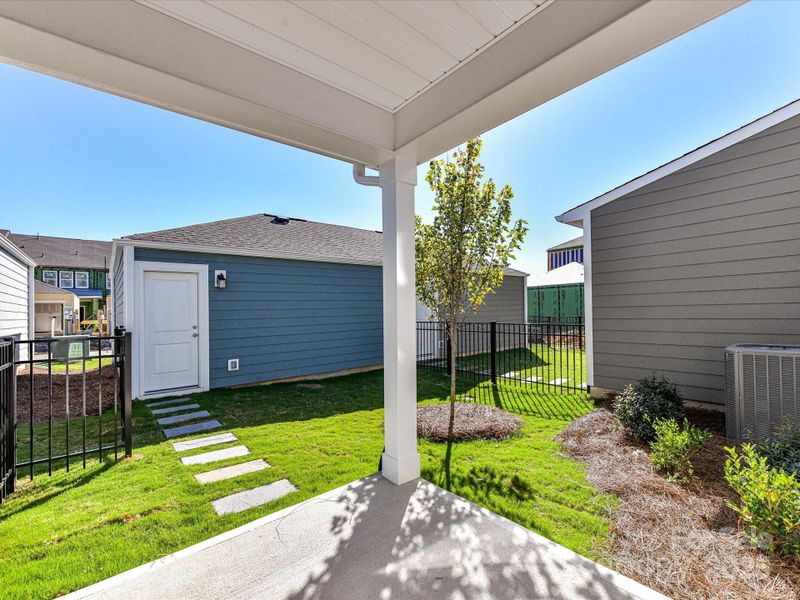 Exterior details and patio area of a home in North Creek Village, Huntersville (Image 25). Exterior details and patio area of a home in North Creek Village, Huntersville (Image 25).
