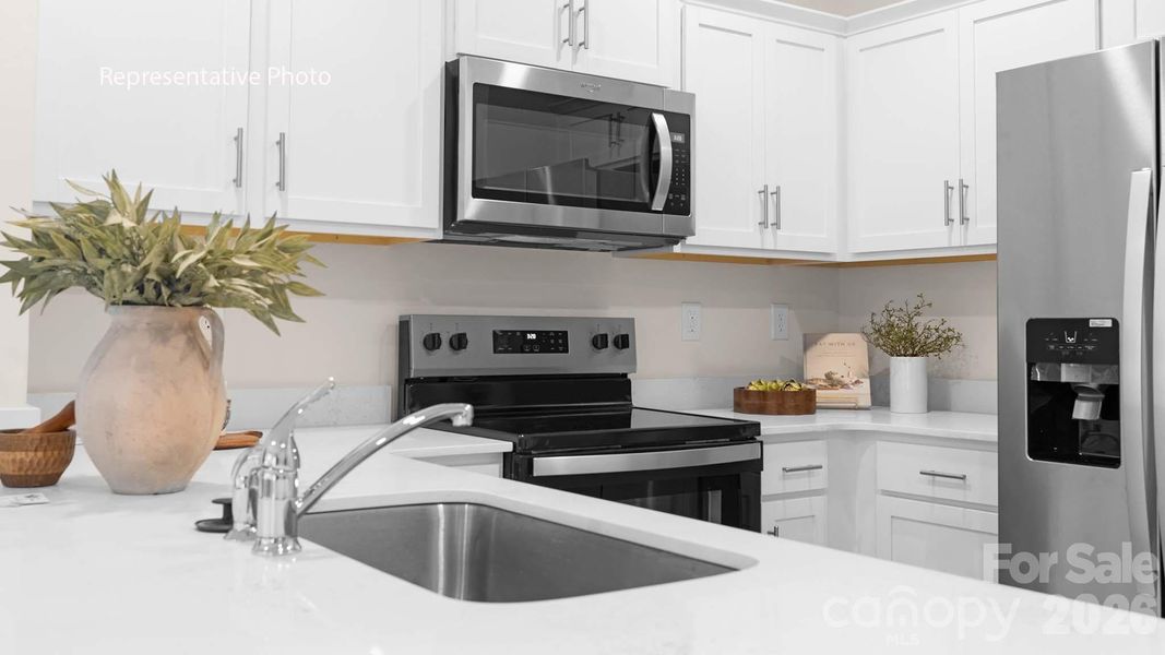 Furnished interior view inside a new home in The Townes at Troutman, Troutman (Image 7).