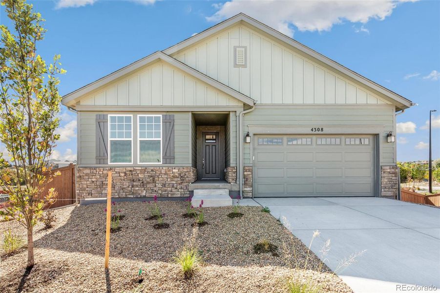 Exterior details and patio area of a home in Terrain Oak Valley, Castle Rock (Image 24).
