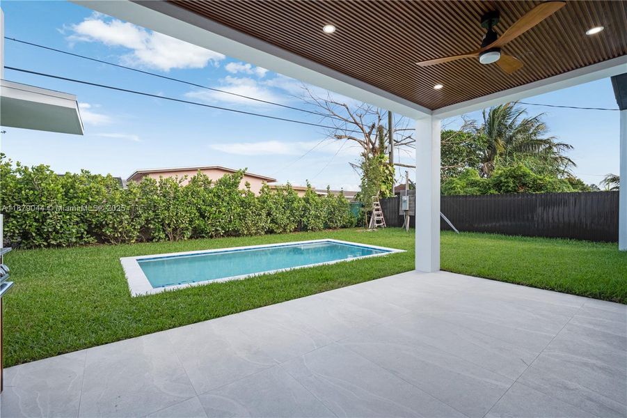 Exterior details and patio area of a home in , Miami (Image 3). Exterior details and patio area of a home in , Miami (Image 3).