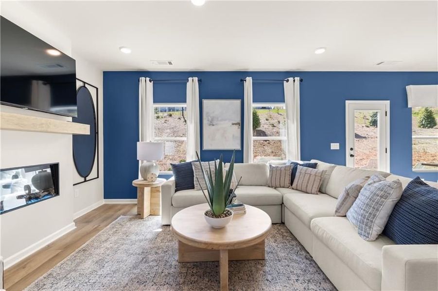 Furnished interior view inside a new home in The Bluffs, Canton (Image 22).