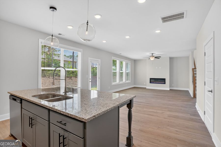 Furnished interior view inside a new home in The Fairways at Mirror Lake, Villa Rica (Image 8).