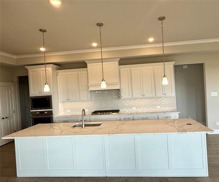 Furnished interior view inside a new home in Ladera at the Reserve, Mansfield (Image 6). Furnished interior view inside a new home in Ladera at the Reserve, Mansfield (Image 6).
