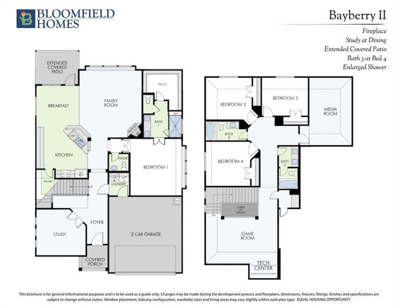 2D floor plan layout of this home in Parks of Aledo, Aledo, TX (Image 2).