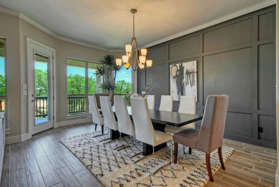 Representative furnished interior of a home built from the Madera II by Giddens Homes in Scofield Farms Estates, Georgetown (Image 145).